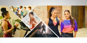 collage of fitness wellness