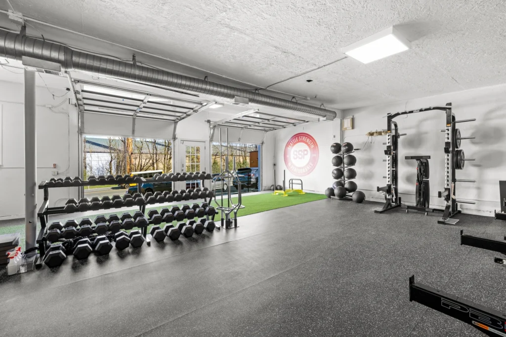 wide view shot of Seattle Strength & Performance gym interior