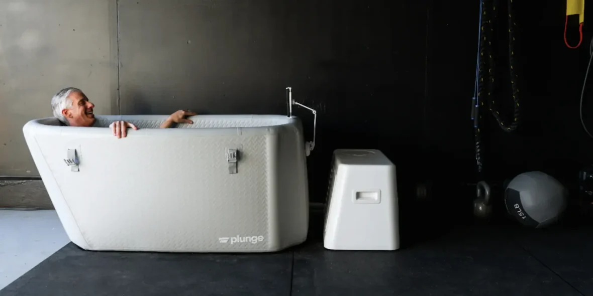 man laying in plunge air