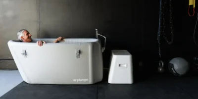 man laying in plunge air