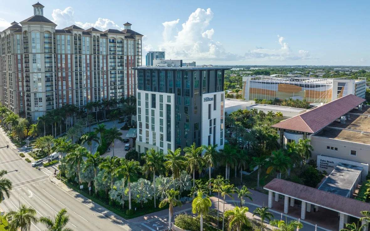 Exterior shot of Hilton West Palm Beach