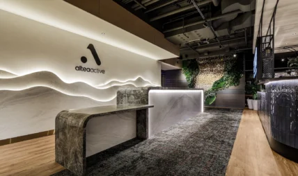 waiting room at Altea Active in Vancouver, Canada