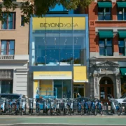 pictured is Beyond Yoga's pop up in NYC