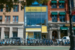 pictured is Beyond Yoga's pop up in NYC