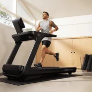 a man running on a new Centr treadmill