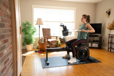 an image of a woman using the new Concept2 StrengthErg