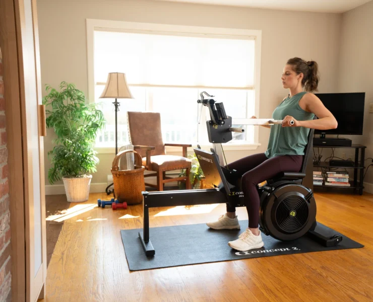 an image of a woman using the new Concept2 StrengthErg