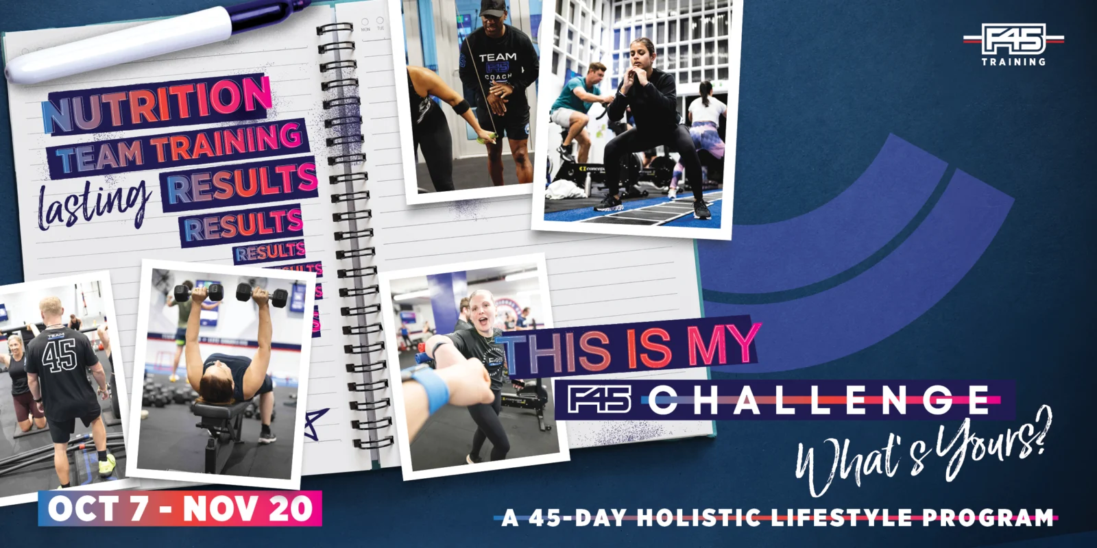 a promo image for the F45 Challenge