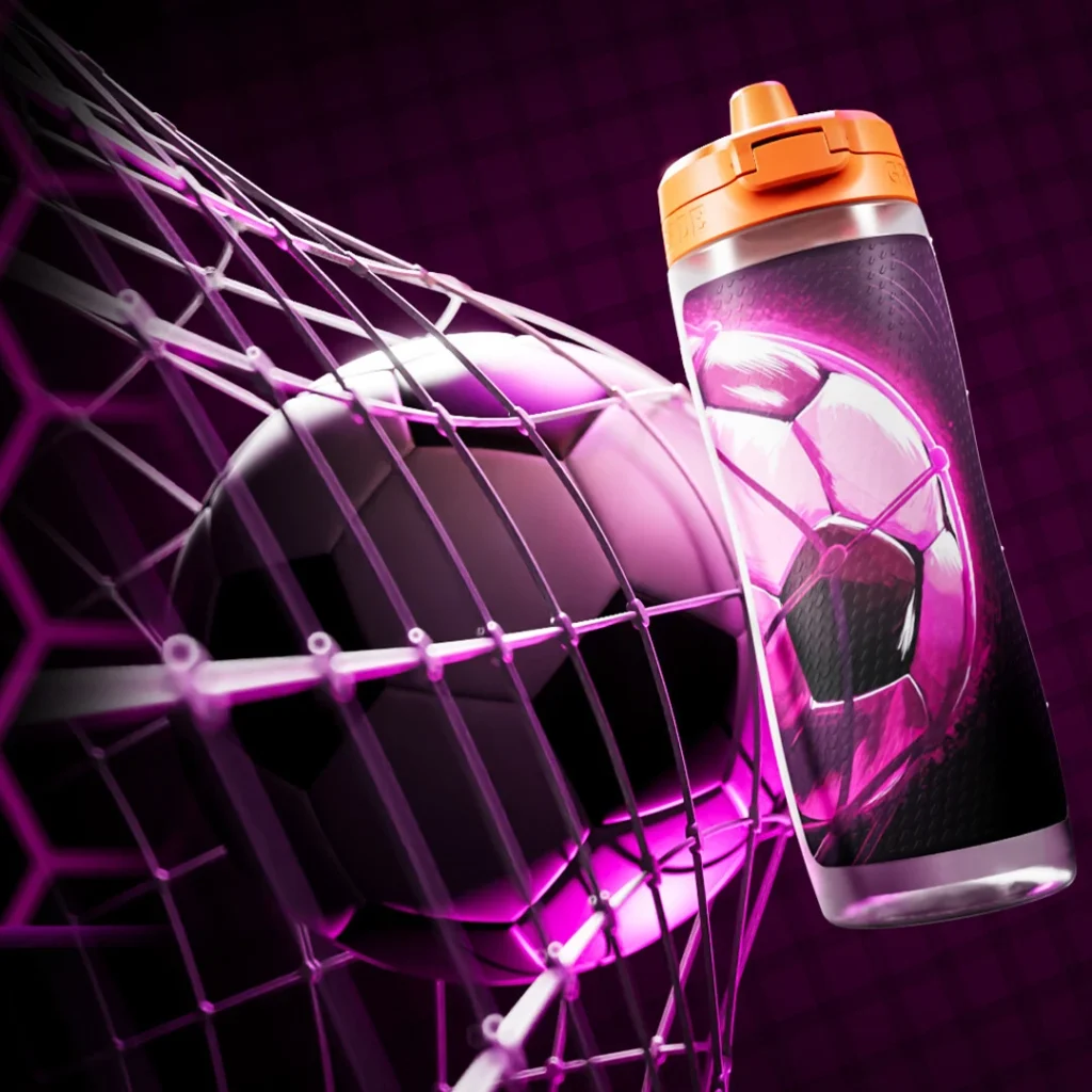 an image of a Gatorade bottle and a soccer ball