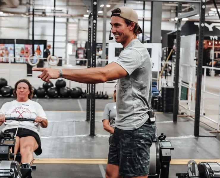 Person teaching a rowing class