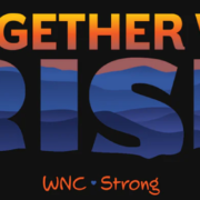 a Together We Rise logo for Asheville relief efforts