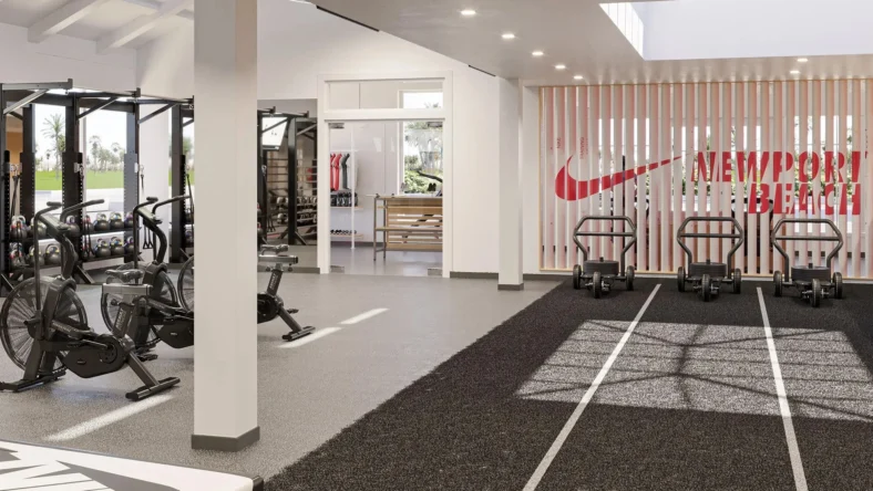 Interior of a Nike Training Studio in Newport Beach, California