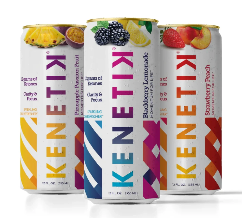 an image of three cans of Kenetik beverages