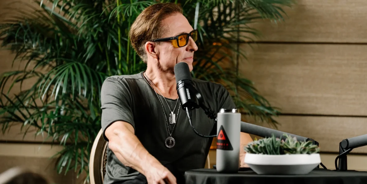 close-up of Dave Asprey speaking at a conference