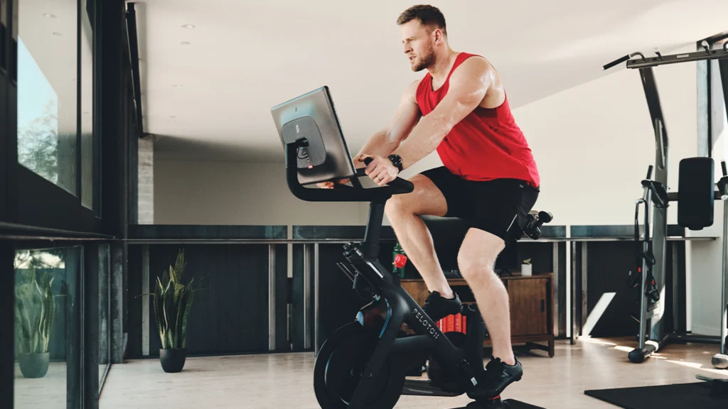 JJ Watts on a Peloton Bike