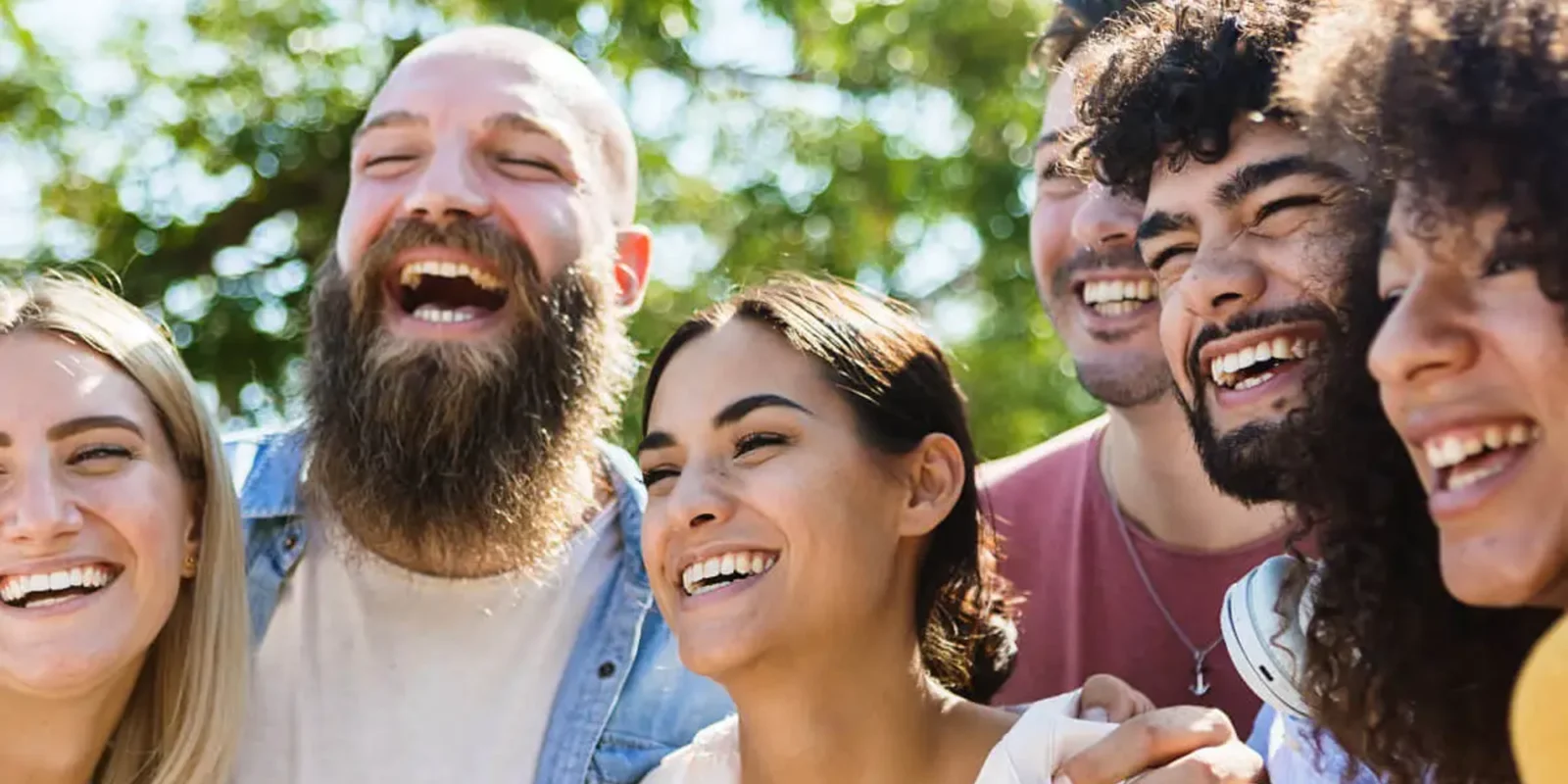 a group of smiling people