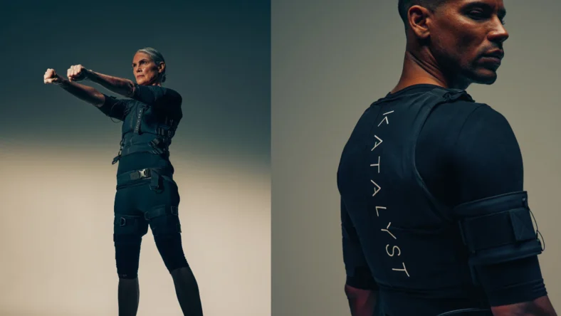 a woman and man wearing the new Katalyst Gen4 Suit