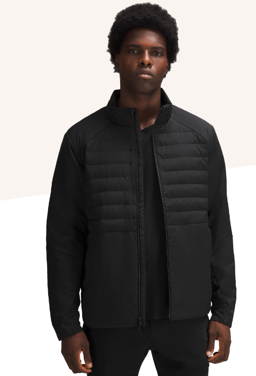 an image of a man wearing a jacket from Peloton x Lululemon 