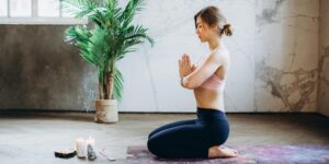 woman doing yoga