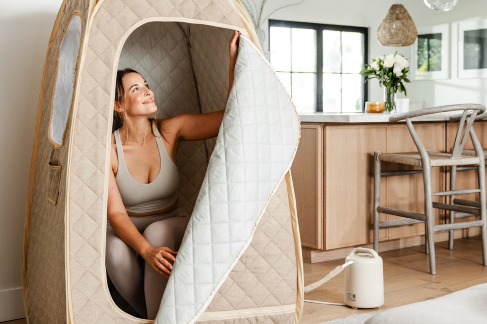 the new Homedics SaunaZen pop-up steam sauna