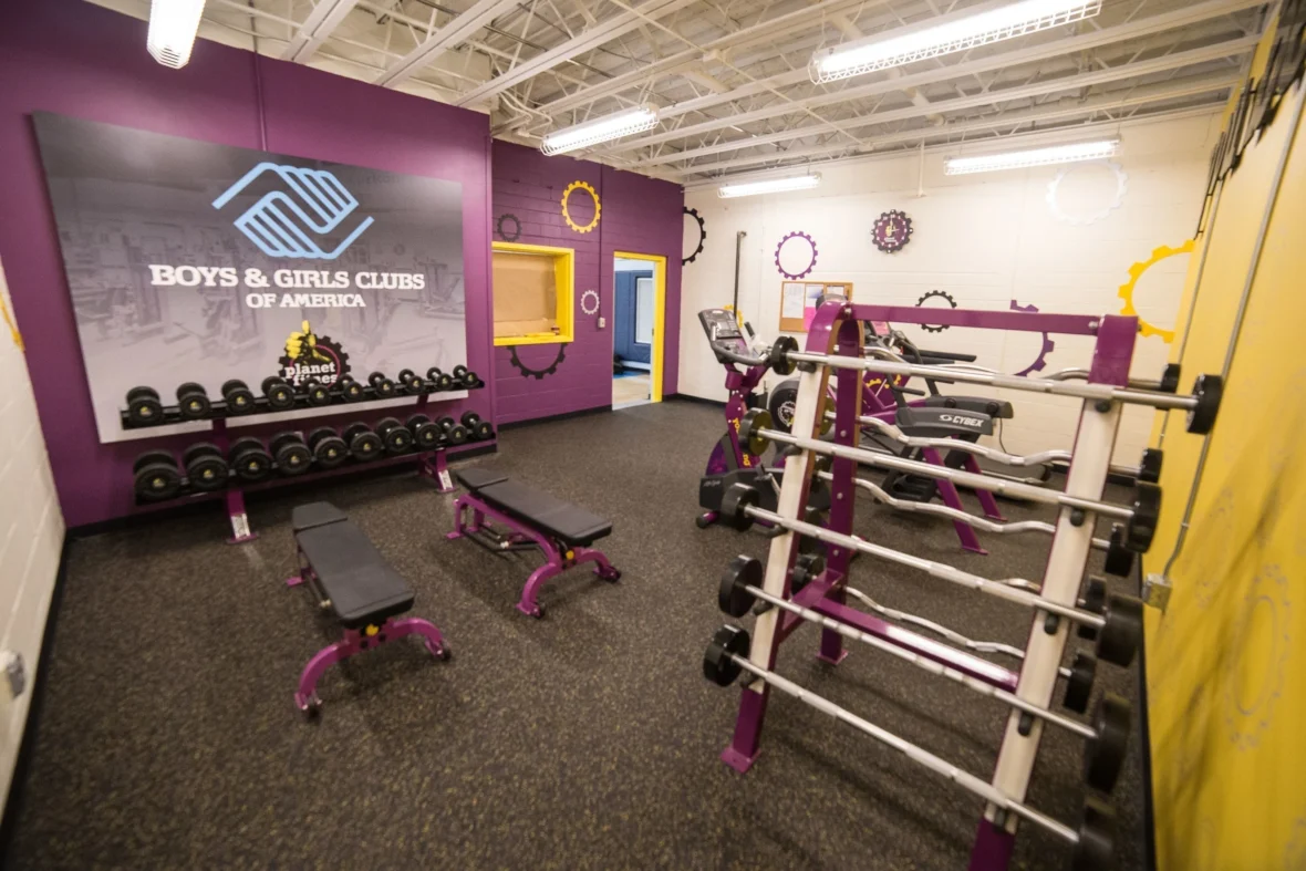 The first Planet Fitness mini Judgement Free Zone in New Hampshire, which debuted in 2016.