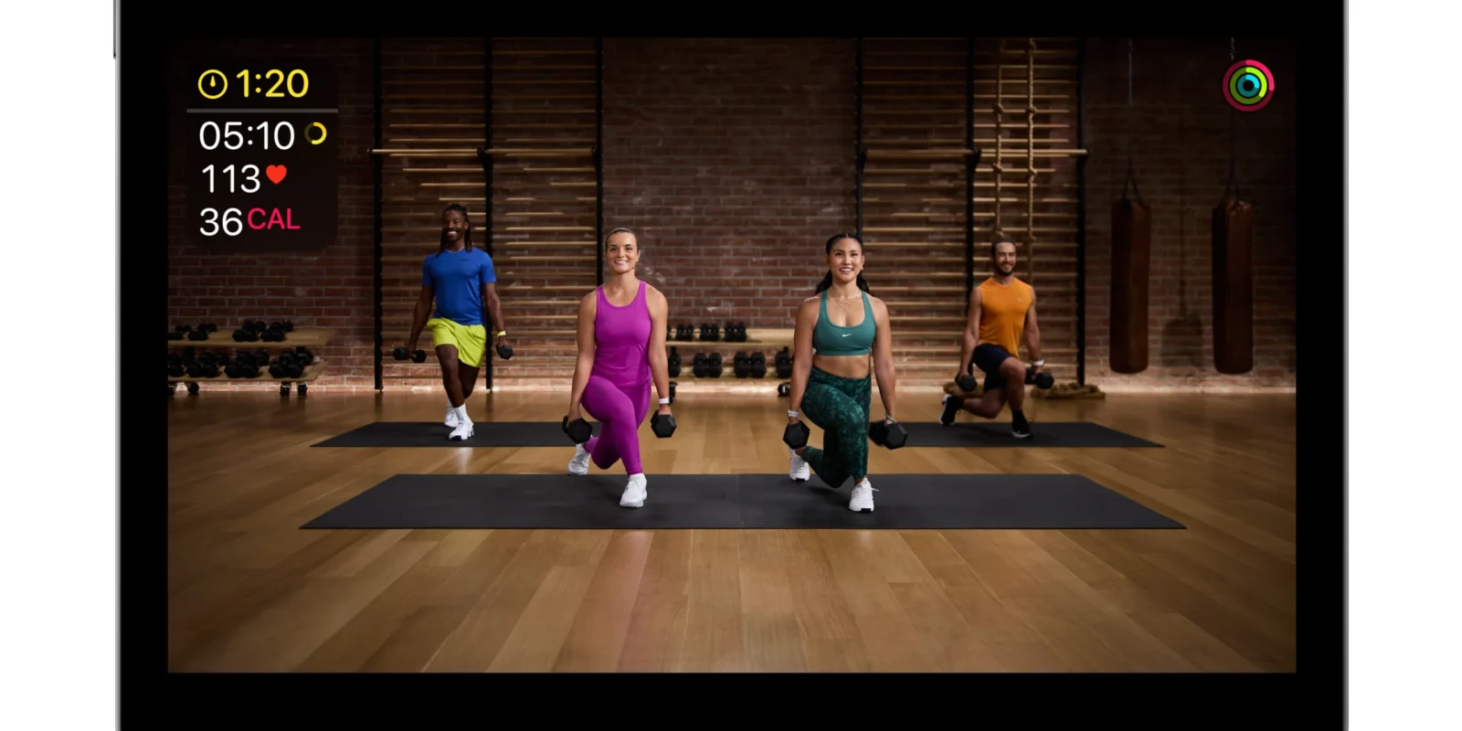 people exercising in a studio