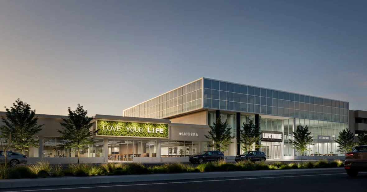 an exterior shot of Life Time Highland Park