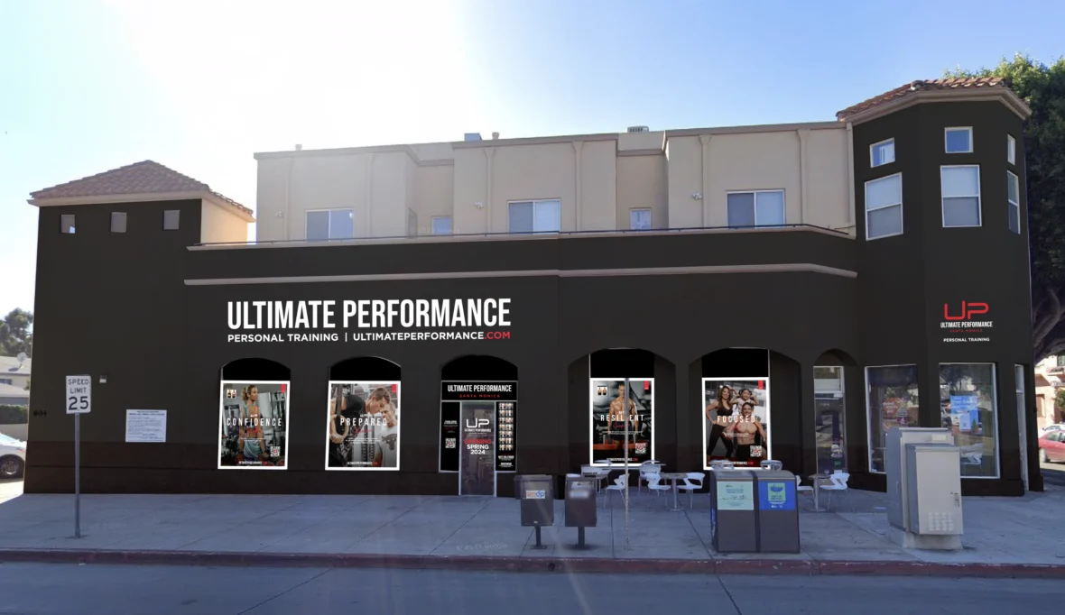 An exterior shot of Ultimate Performance's upcoming location in Santa Monica