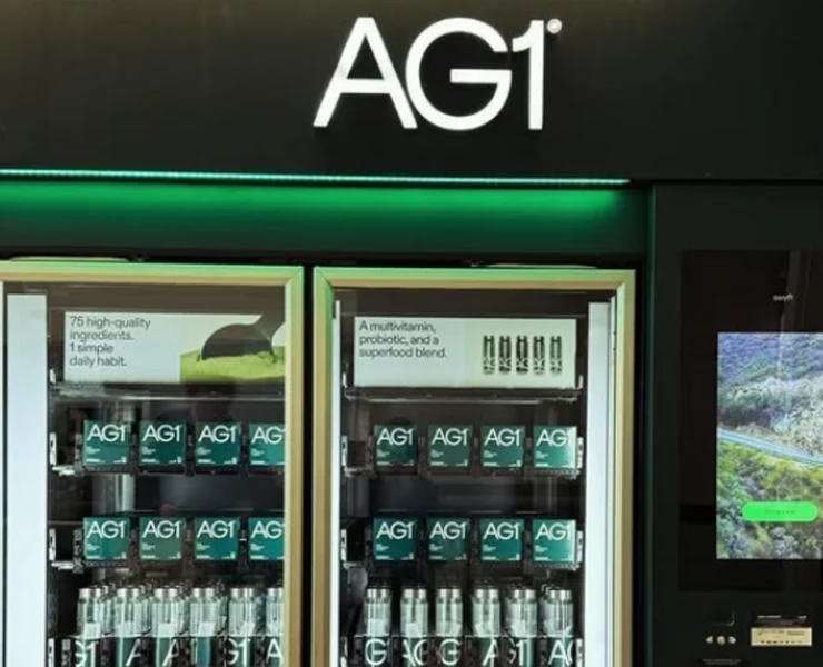 an image of AG1's new airport vending machine