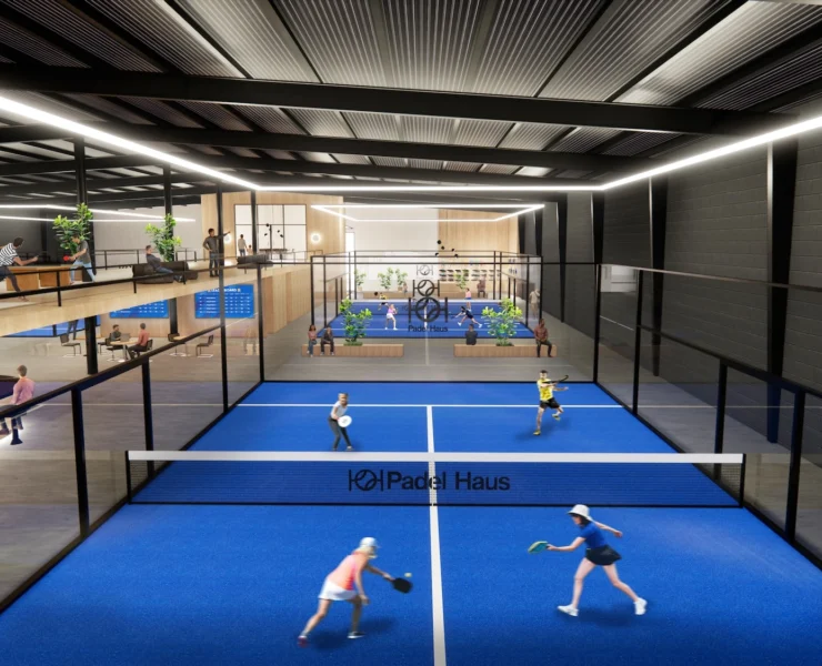Rendering of Padel Haus' upcoming Nashville location