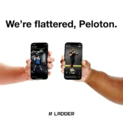 Ladder ad comparing its app with Peloton's