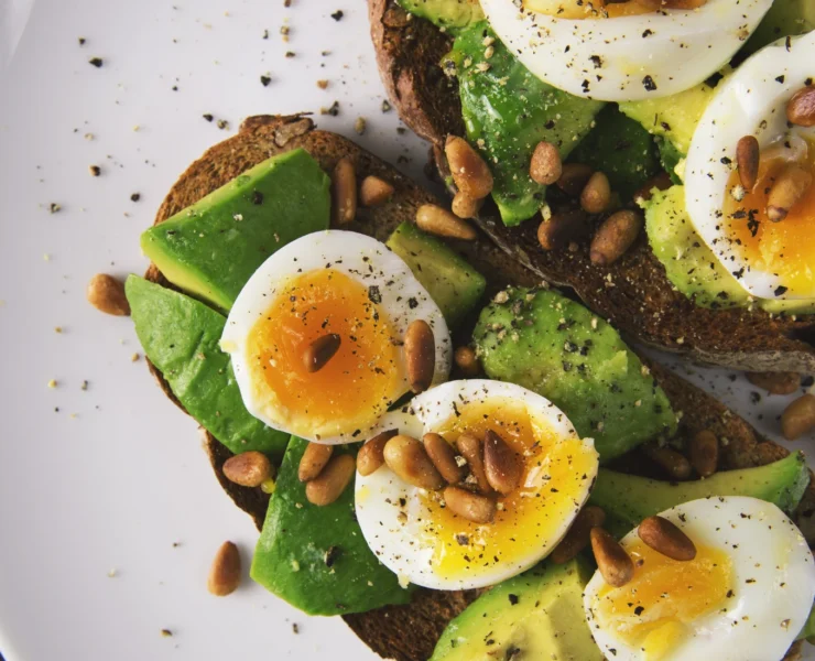 eggs on avocado toast