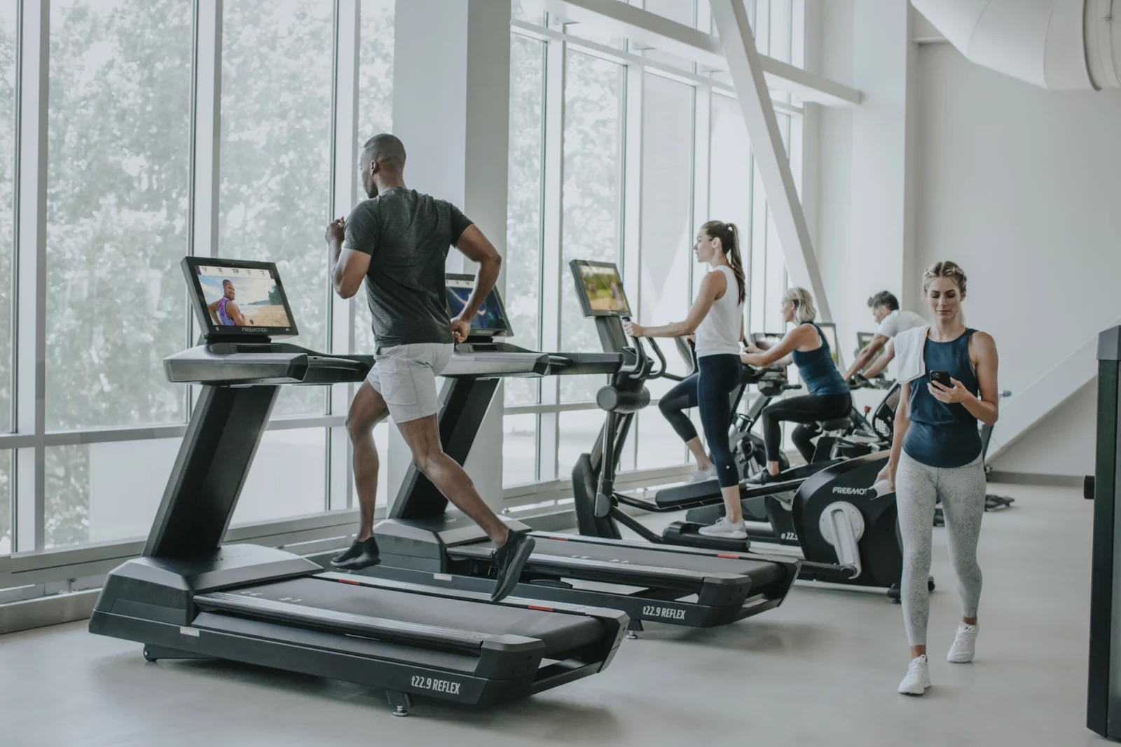 people run on Freemotion Ftiness treadmills