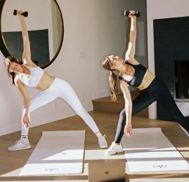 two women working out