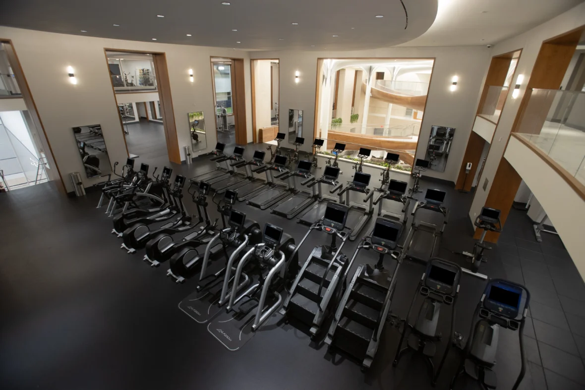 an image of a fitness center within a building