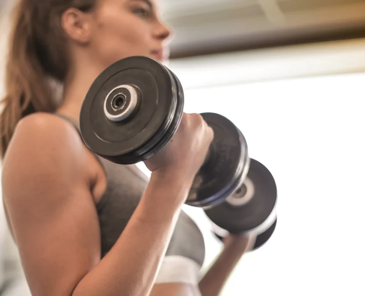 Woman lifting weights