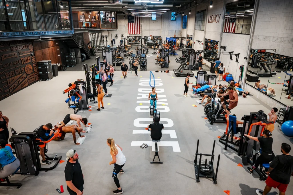 group fitness floor at a Legacy gym