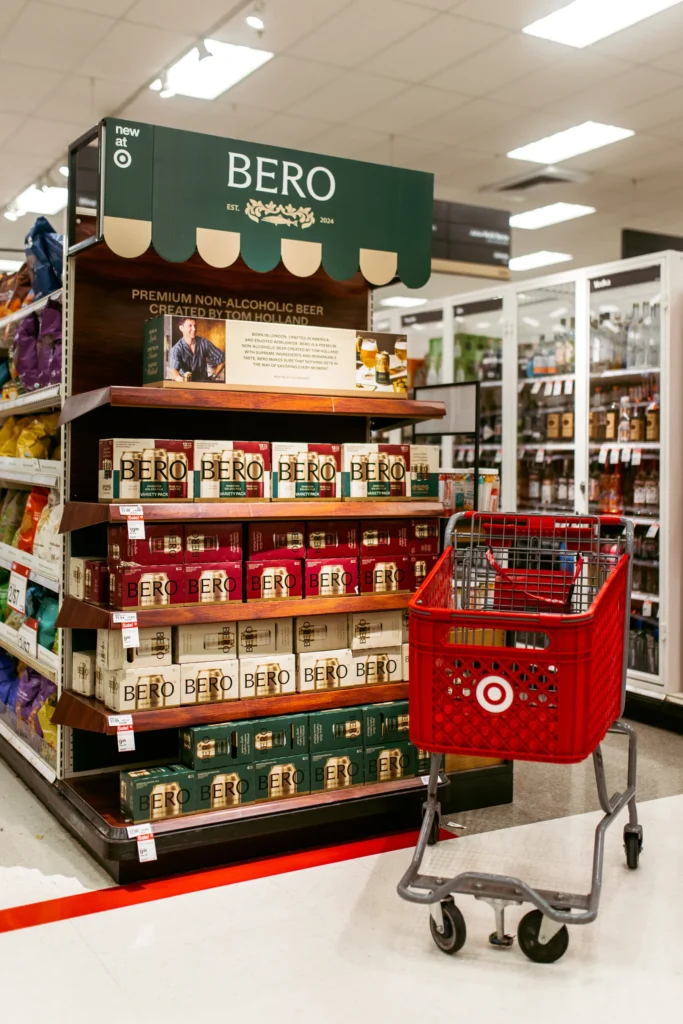 Bero beers on display at Target