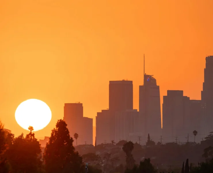 LA at sunset