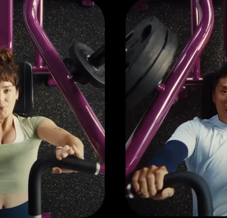 man and woman work out on Planet Fitness gym equipment