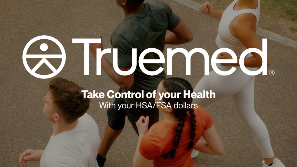 Promotional banner for telehealth platform Truemed