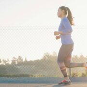 woman running outdoors