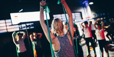 People working out at a gym