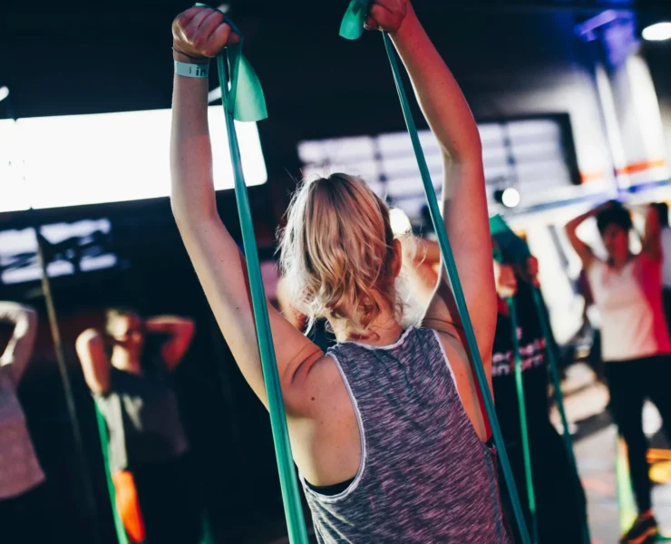 People working out at a gym