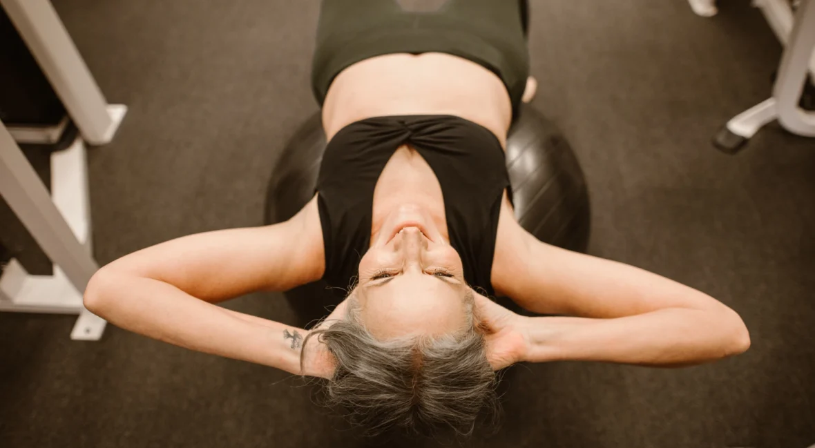 Older woman working out