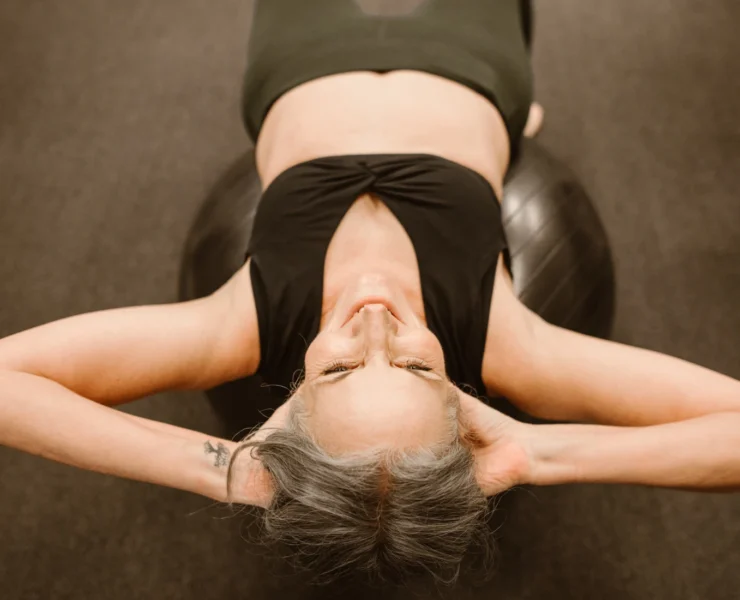 Older woman working out