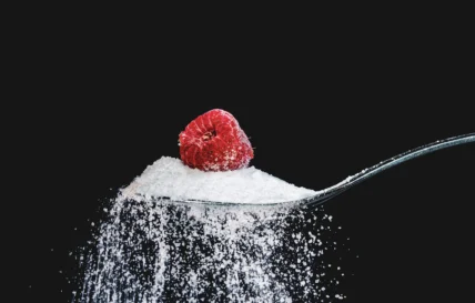 sugar on spoon