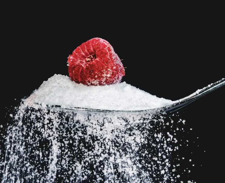 sugar on spoon