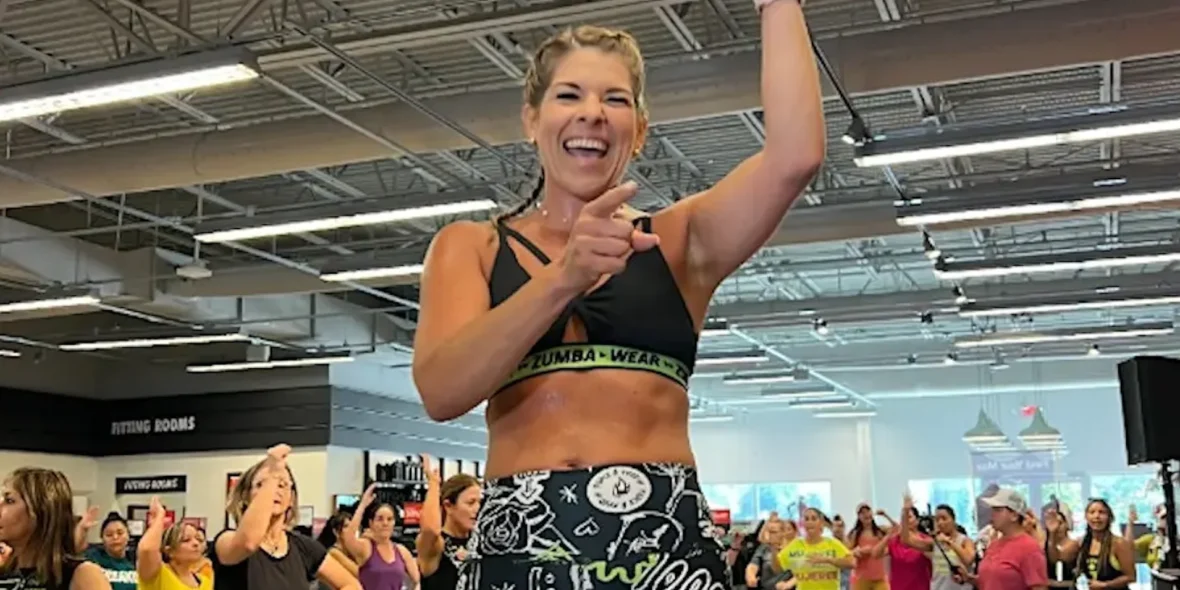 an image of 2023's Ultimate Wellness Sunday at Pembroke Gardens with a Zumba instructor