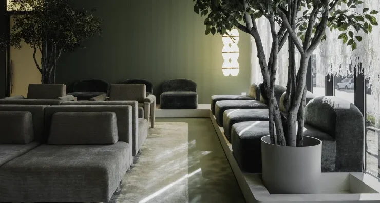 an interior image of Livv, a new luxury health clinic that opens this month in San Diego